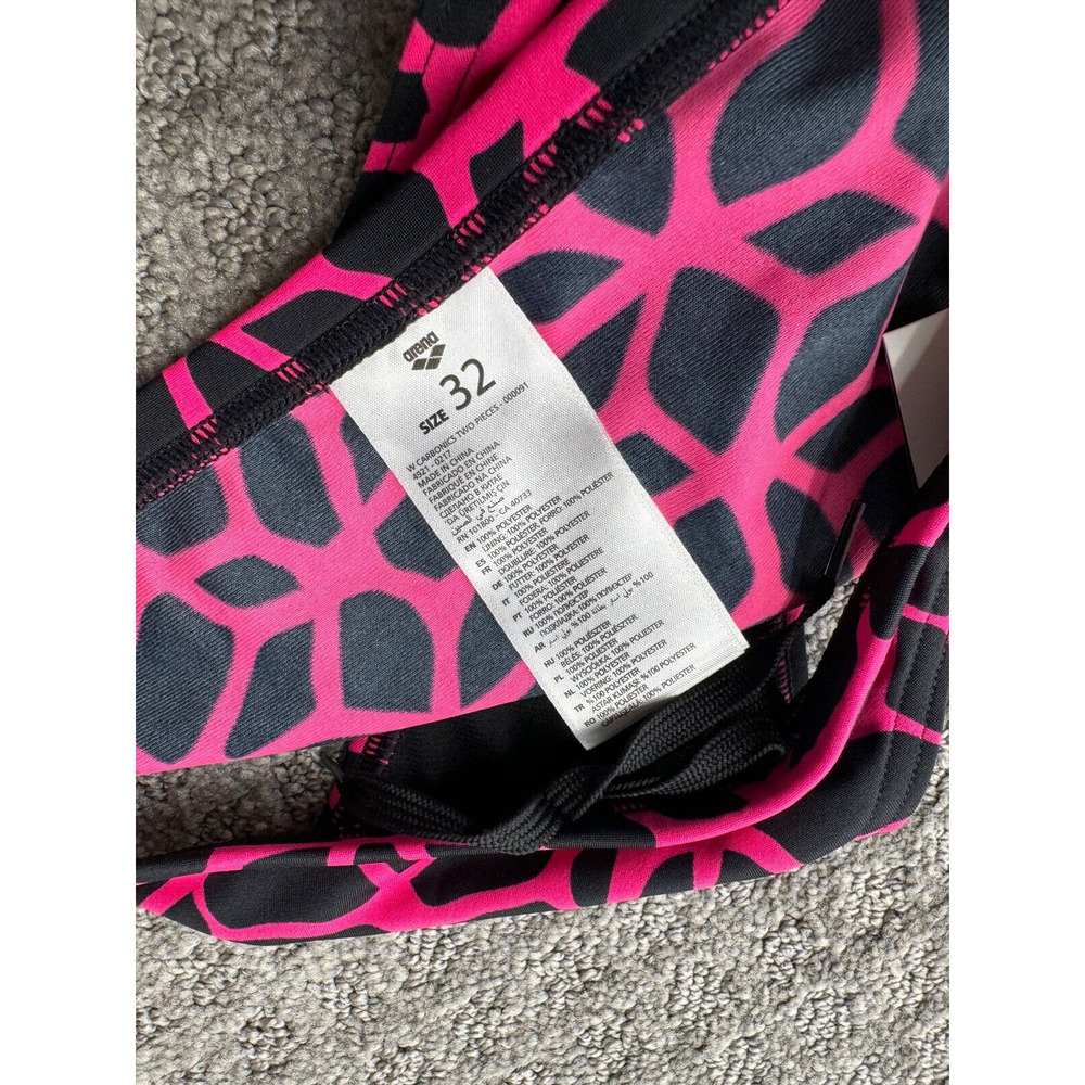 Arena‎ Women's Blacsk Fresia Rose Carbonics Swimsuit Bottoms Size 32 NEW - Picture 5 of 5